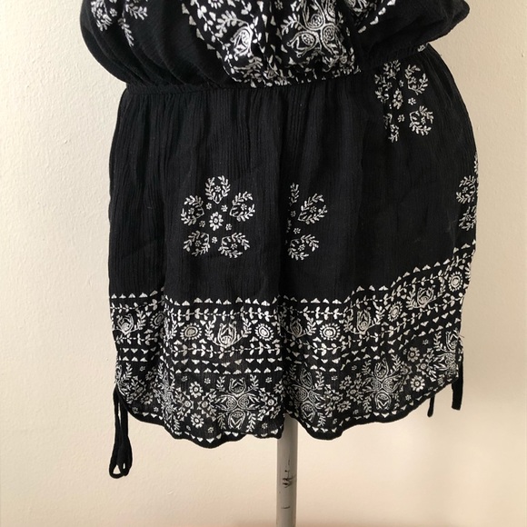 Band of Gypsies Boho Black and White Romper Size Small - Picture 4 of 7